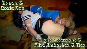 Nyxon & Roxie Rae Flight Attendant & Pilot Ambushed & Tied 720p