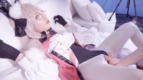 Tamamo Cosplay Sex, FGO Sexy Ladyboy Cosplayer get Fucked, Fate Crossdresser Tgirl trans Hentai 3