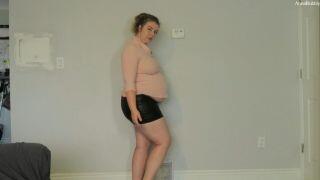 Pregnant Trying on Work Clothes