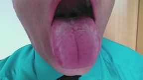 I am your teacher and want you to pass anatomy mouth portion class. I shrink you and let you dangle over my mouth and tongue. You have to explore everything.