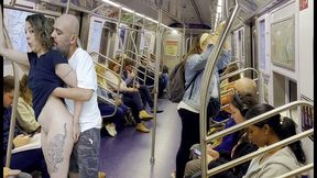 passenger has her panties removed on the subway and is ejaculated upon.