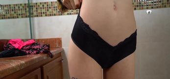 Ebony slut Holly Hendrix drilled hard in her tiny asshole