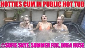 Hotties Cum in Public Hot Tub