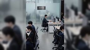 Sneaky Korean Office Slut Hides Under Desk, Begs Boss to Fuck Her Brains Out in Secret POV