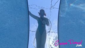 Carissa in the new Wicked Weasel suit with mirror play and scuba