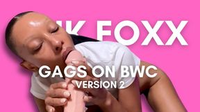 Pink Foxx Gags on Big White Cock Version 2