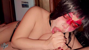 Halloween Demoness Swallows His Soul... and His Cum 🔥💦