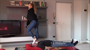 Click for gif
GABRIELLA - I don't want to see your ugly face - **** body face and dick trampling, face kicking, in socks