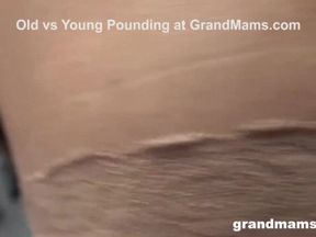 Two Insatiable Grannies Share a Big Cock