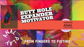 The Energitc Sissy Bottom Butt Hole expand Motivator from fingers to fist