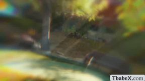 Fucking TS hitchhiker while we stop in the park