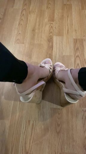 Showing off my wedge sandals