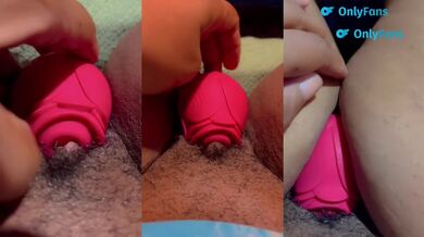 Ebony Rose Toy Amateur POV Masturbation With Rose Toy Clit Gush