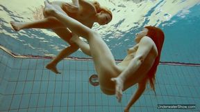 ”Bombshell juicy teens chicks swimming naked”