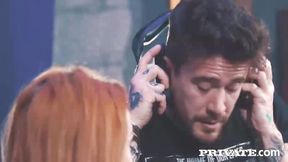 ”Gorgeous red head beautiful babe Ella Hughes gets her trimmed twat pounded”