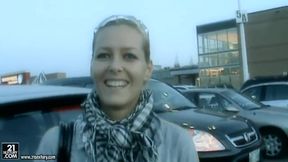 Guy tries to ride Sophie Moone really hard in public