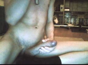 I'm masturbating with my big dick in my hand