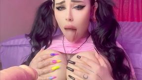 Step Sister Gets Mouth Fucked and Facial