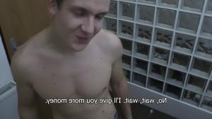 A young man from Slovakia moaning and sweating