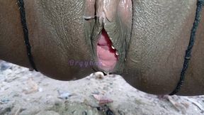 Cougar African wife pees in public, caught on camera