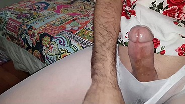 Dani Leg wearing White Pantyhose and Sexy Highheels Cums Big