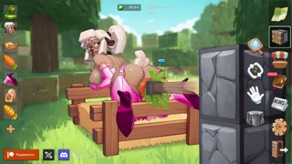 double penetration in pussy and ass of a sheep girl by huge cocks. minecraft