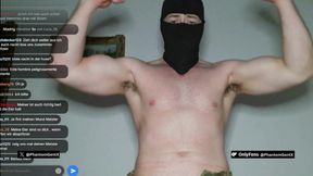 Soldier in Uniform Edgt Himself Live and Makes You Cum