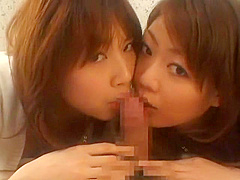 Hottest Japanese chick Yuka Mayama, Mai Yuzumoto in Best Blowjob, POV JAV scene