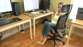 sexy office worker teases you with her perfect whale tail thong ass