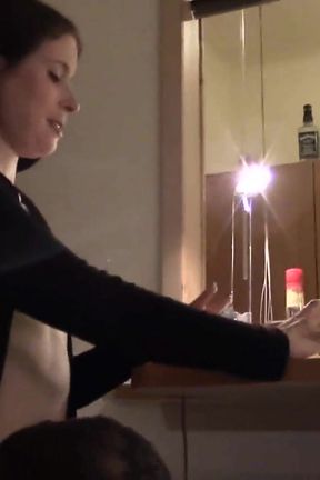 Nasty breakfast for her slaves