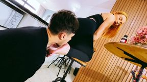 Foot worship and gagging, part 3, by Manu Albertine and Slave Jhown, FULL HD