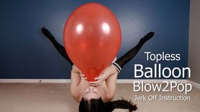 Red Balloon Blow2Pop Fetish JOI Thigh High Socks and Titties - Kylie Jacobs - MP4 1080p HD