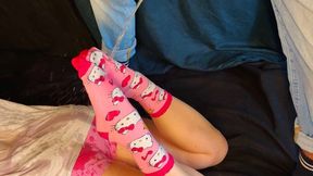 Piss Shower in a White Shirt, Pink Pants, and Adorable Pink Kitty Socks (artwork without audio)