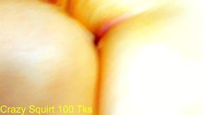 anal masturbation with a double anal dildo .