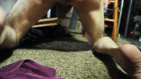 A stud rides big rubber cock in his girls room, hoping that he doesn't get caught!