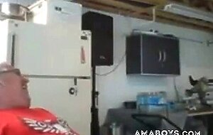 Dancing Daddy Bear Flashes His Big Cock on Webcam