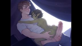 Tiny princess gets huge cock pleasures in another world harem scene