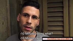 SayUncleNetwork.com - Outdoor gay seduction turns Latin hetero man into a cock lover