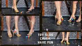 Goddess Feet Crush the Worm Toy Under Wooden Clogs 1080FHD