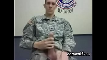 Military Man Masturbating