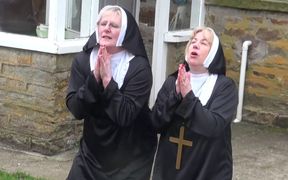 Trisha and Claire are nuns on the run