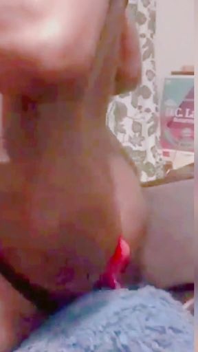 Black Oiled Butt Rides Sex Toys to Cum Unloading