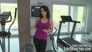 A personal trainer works out his clients' pussies.