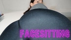 Facesitting in Black Leggings