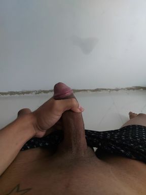 Brazilian masturbating alone