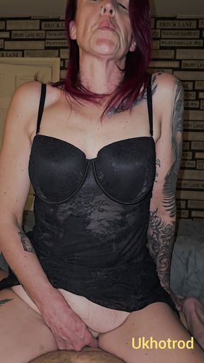 Sexy wife rides my cock and plays with her pussy to make herself cream