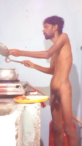 Hot boy Rajeshplayboy993 Cooking video part 2. Fingering in the ass, masturbating big nice cock   Clip 1