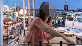 Blowjob on co-worker at the bar. (James Deen)
