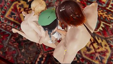 Genshin Impact Yaoi - Venti Blowjob to Zhong Lee Helping by Jean