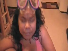 Island babe wanks Rob Robs huge black dick